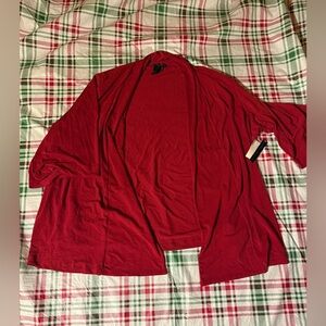 Preswick & Moore Women’s Plus Size Sweater Jacket 3x Red NWT